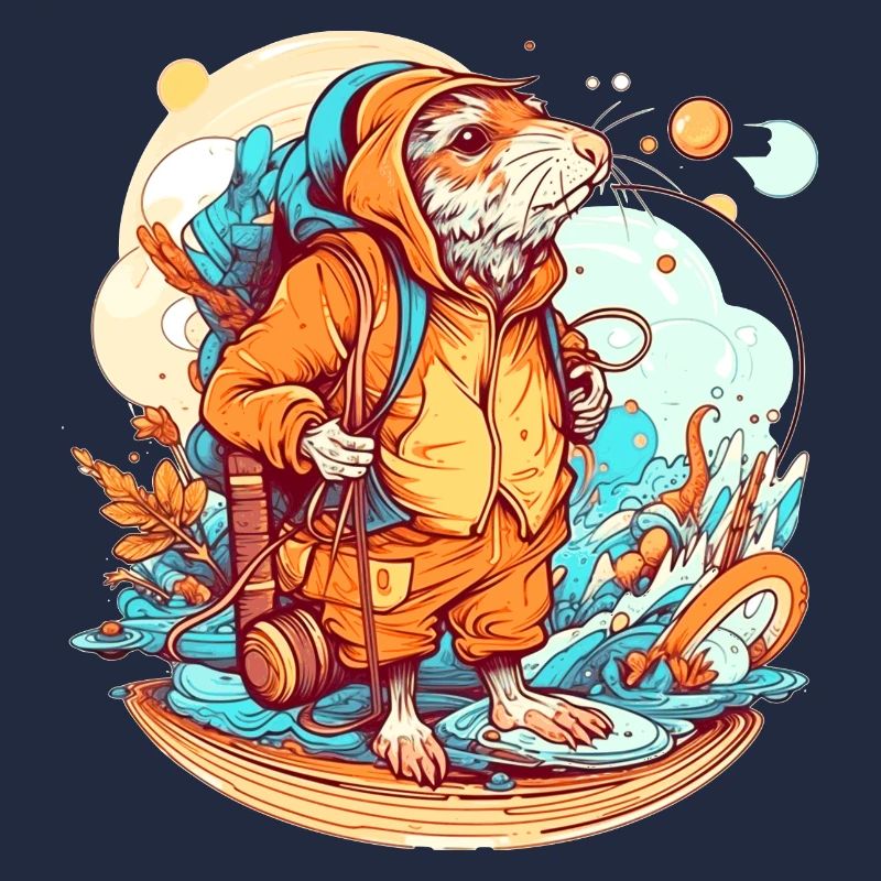 The mole rat on a long walk