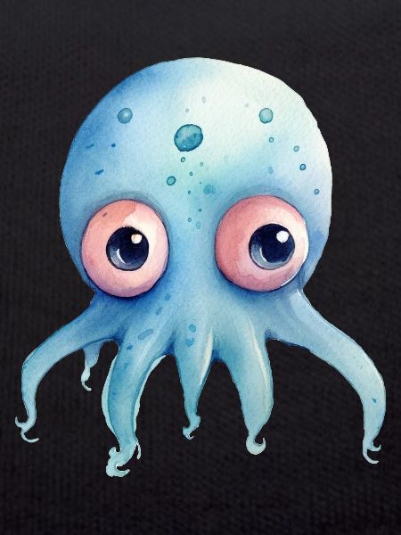 Oktopus Wasserfarben