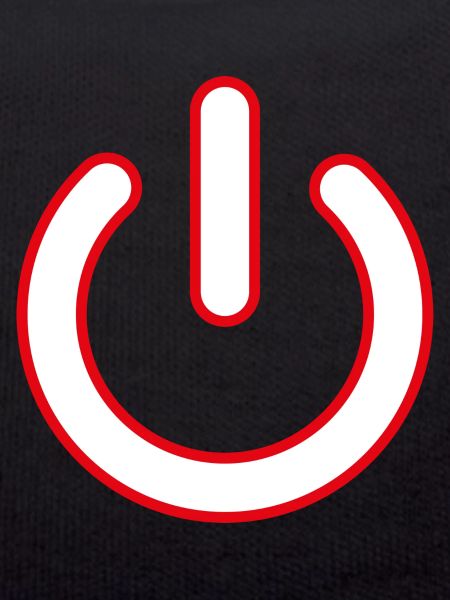 roter Powerbutton