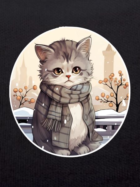 Stadtkatze im Schnee