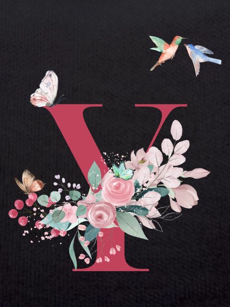 Buchstabe y floral - Geschenkidee
