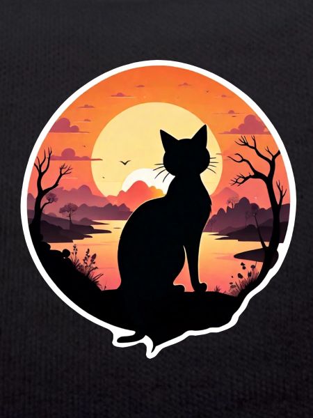 Cat Landscape and Sunset