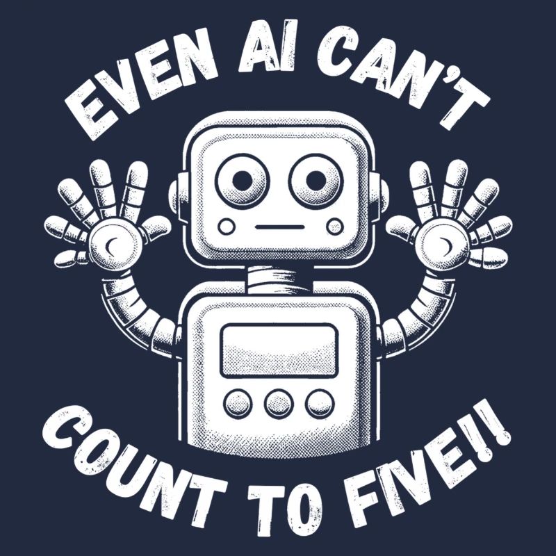 Robot confus (IA) avec 12 doigts