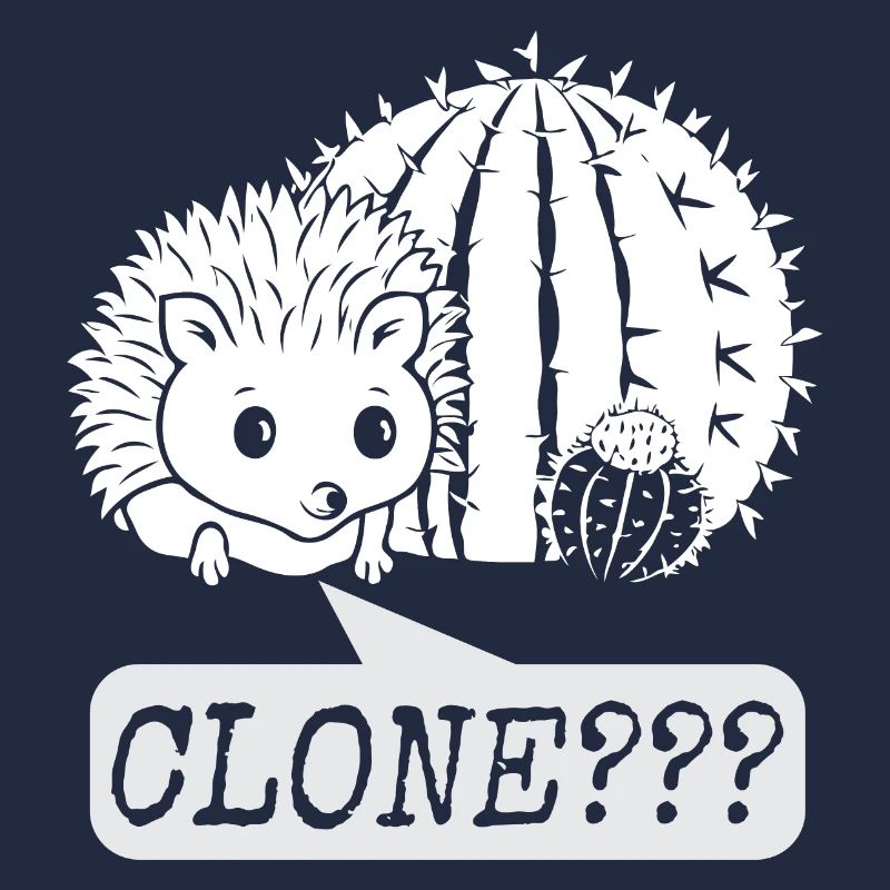 Hedgehog gift idea Cactus Design Humor Clone
