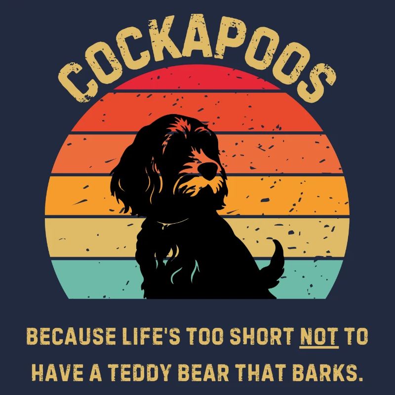 Cockapoo Retro Sunset