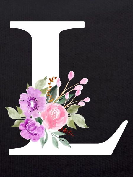 Lettre l floral violet