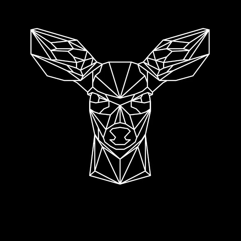 Reh low Poly Art Rehkitz Tier Wald Natur