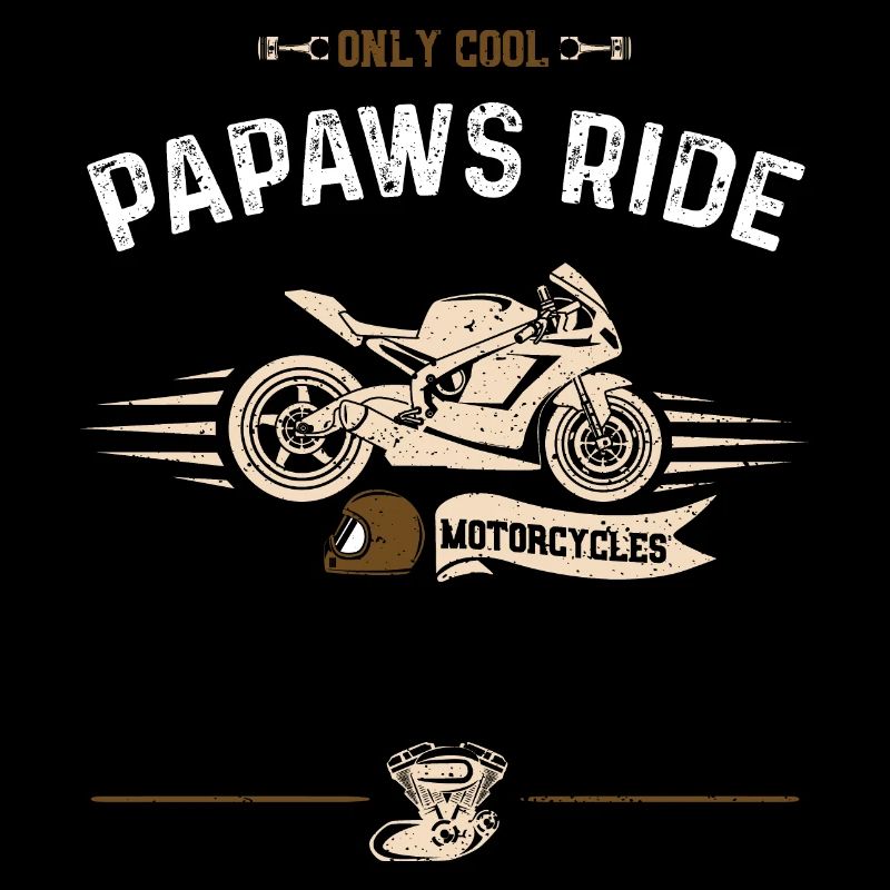 Seuls les Papaws cool conduisent des motos