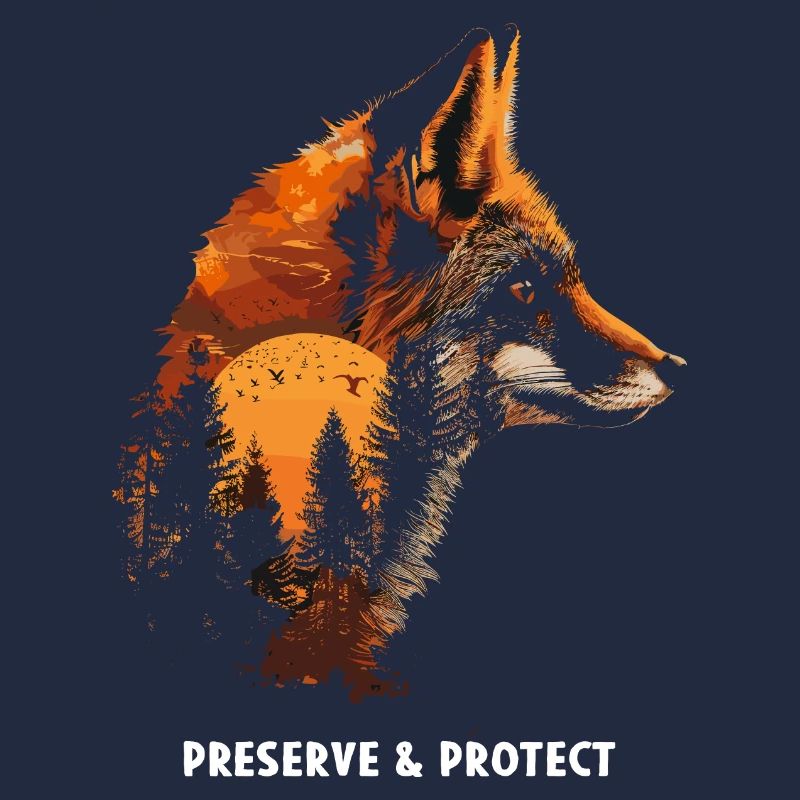 Preserrve & Protect Fox Forest Animal Nature