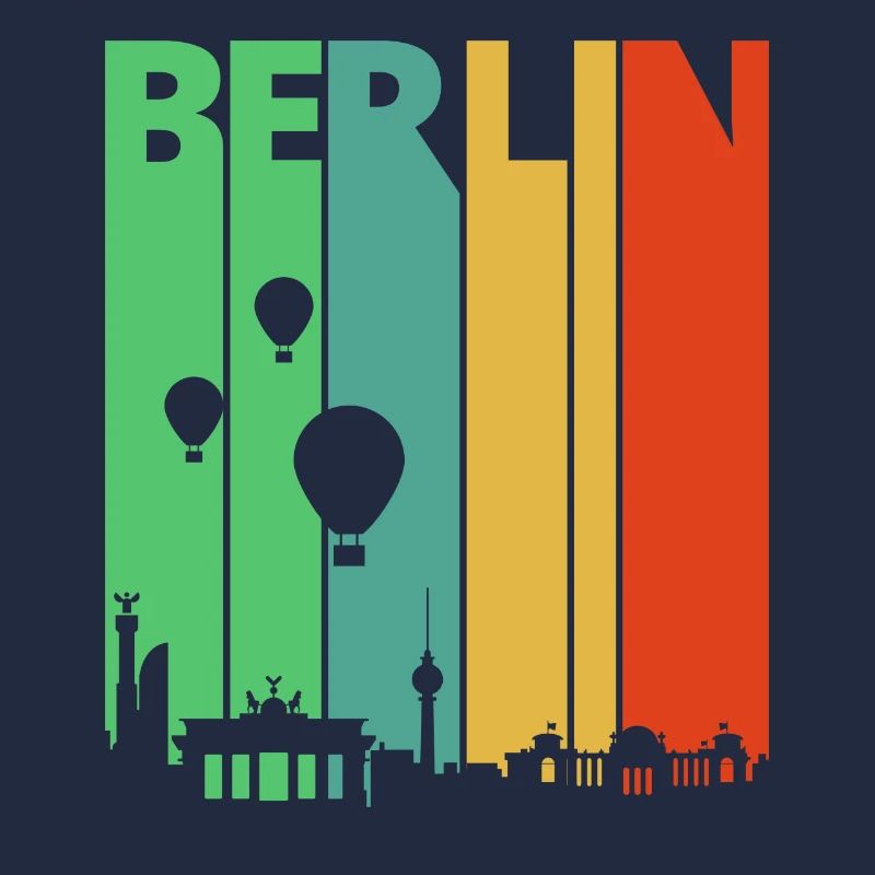 Weinlese Retro Berlin.Germany. Stadtbild. Horizont.