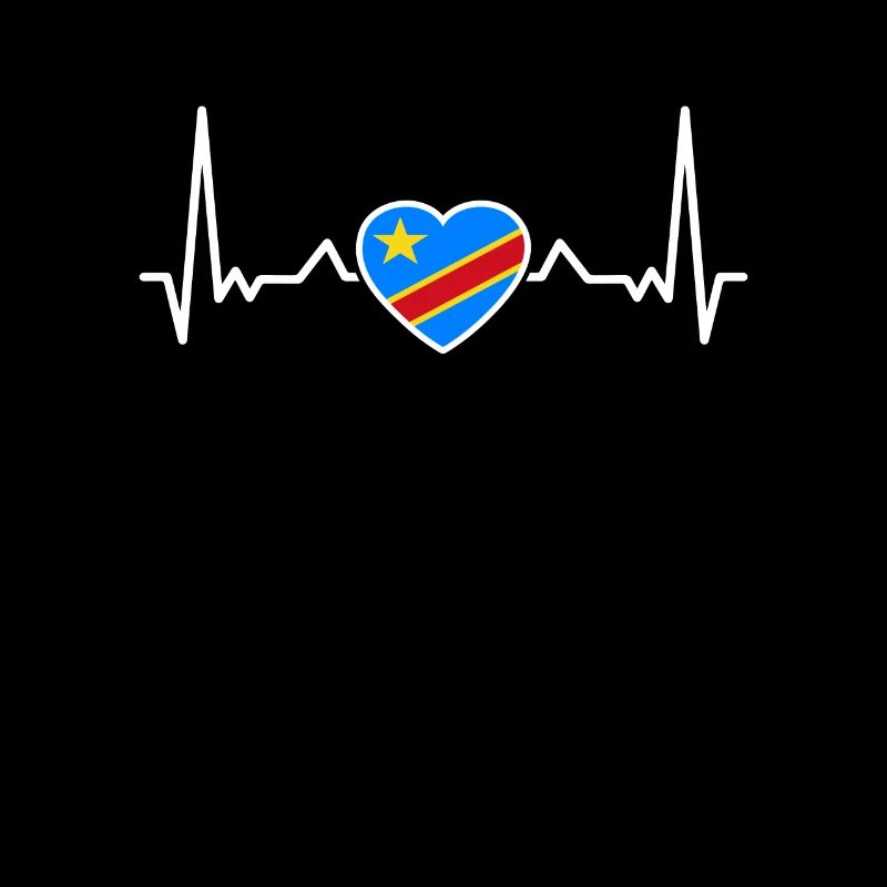 DR Congo heartbeat Congolese flag Congolese