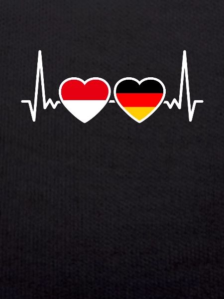 Indonesia Germany Heartbeat Flag