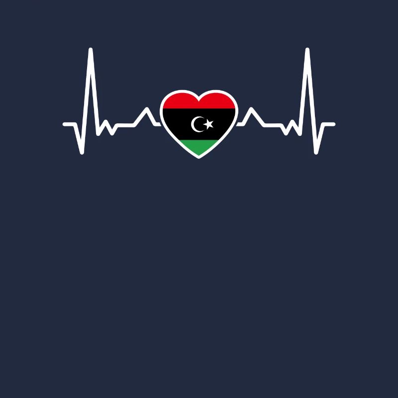 Libye Heartbeat Drapeau libyen Libyen