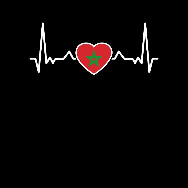 Morocco Heartbeat Moroccan Flag Moroccan