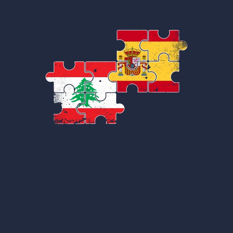 Liban Espagne Vintage drapeau espagnol libanais