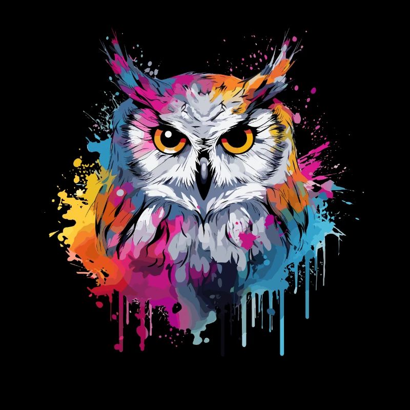Eule Abstrakte Kunst Künstlerischer Vogel
