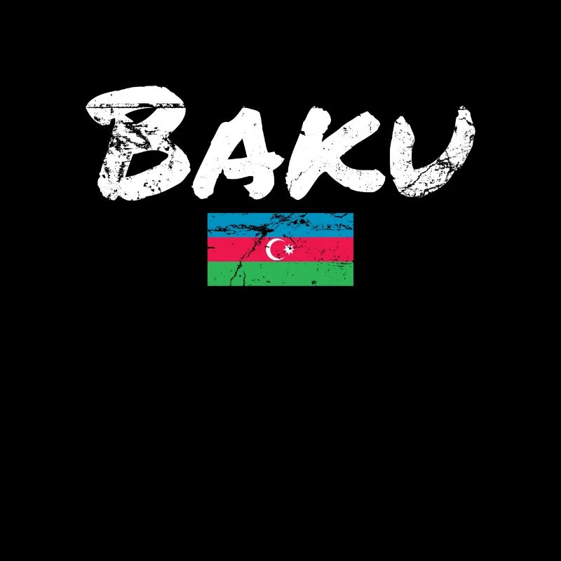 Bakou Vintage Azerbaïdjan Drapeau de l’Azerbaïdjan
