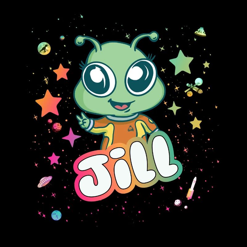 JILL - Schöner Mädchen Name mit süßem Alien