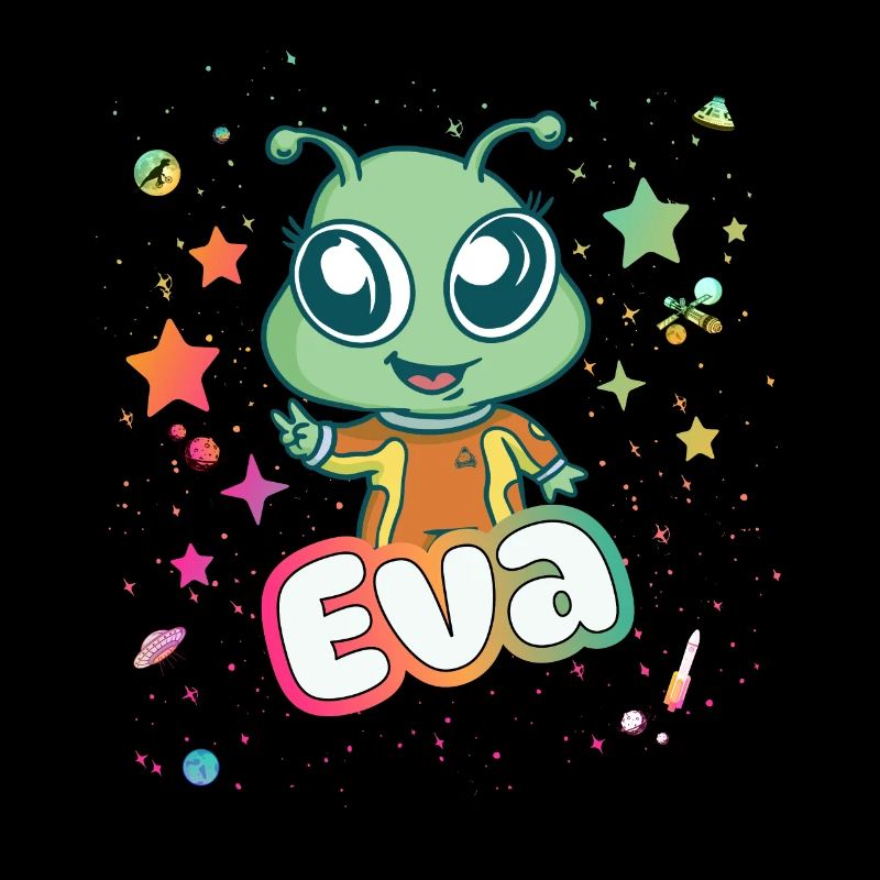 EVA - Schöner Mädchen Name mit süßem Alien