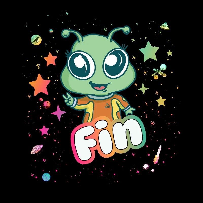 FIN - Schöner Junge Name mit süßem Alien