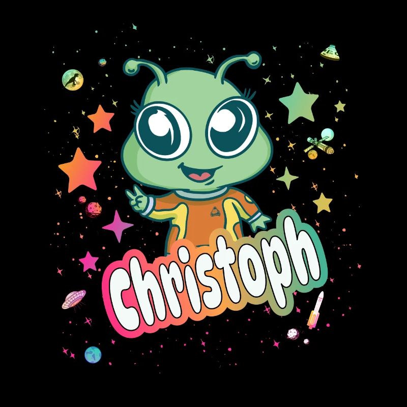 CHRISTOPH - Beau nom de garçon avec un extraterrestre mignon