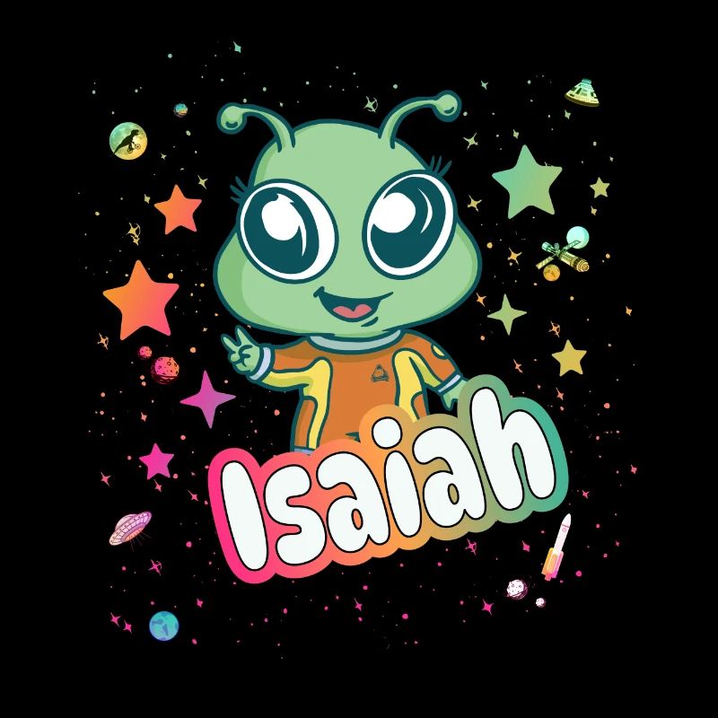 ISAIAH - Beautiful boy name with cute alien