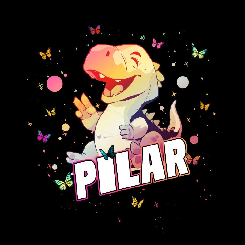 PILAR - Schöner MÄDCHEN Name mit süßem DINO