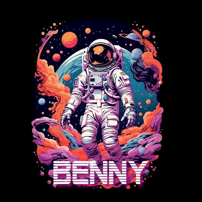 BENNY - Beautiful boy name with cool astronaut