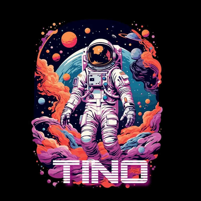 TINO - Beau prénom de garçon avec astronaute cool