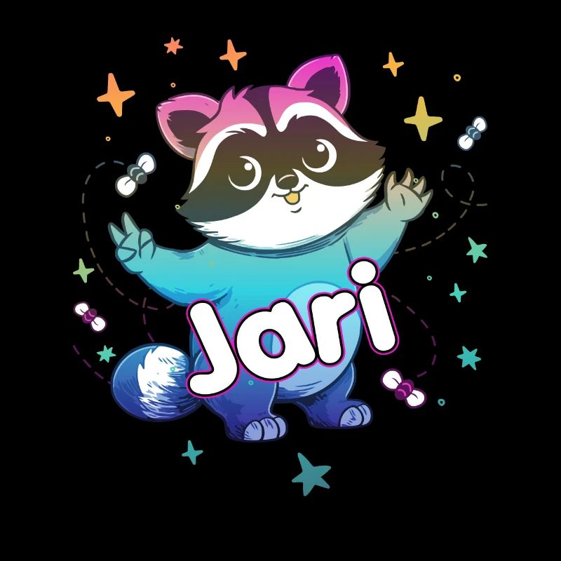 JARI - Beau nom de garçon avec un raton laveur mignon