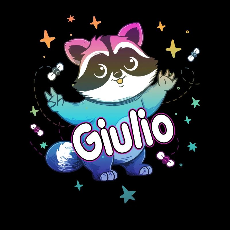 GIULIO - Beau nom de garçon avec un raton laveur mignon
