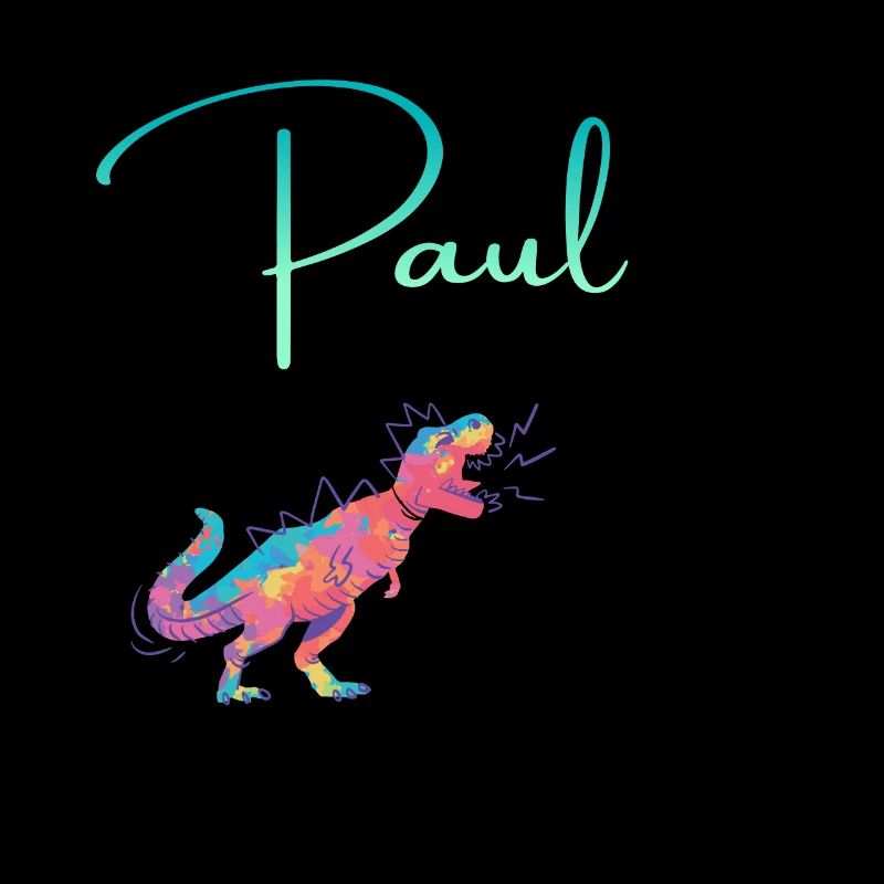 PAUL - Schöner Jungen Name mit Dinosaurier