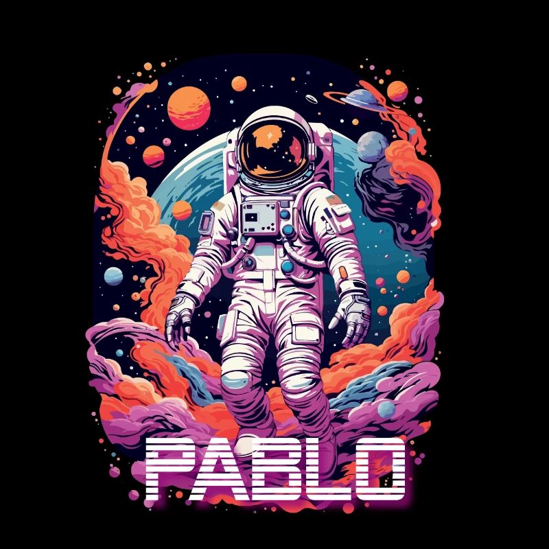 PABLO - Beau prénom de garçon avec astronaute cool