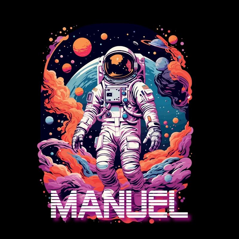 MANUEL - Schöner Jungen Name mit coolem Astronaut