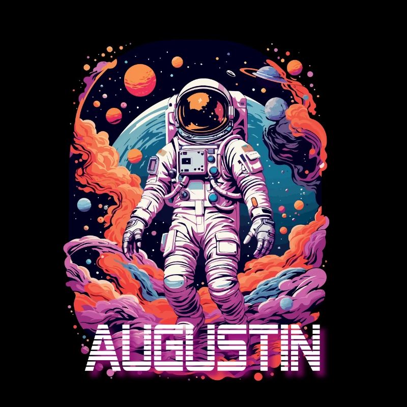 AUGUSTIN - Beautiful boy name with astronaut