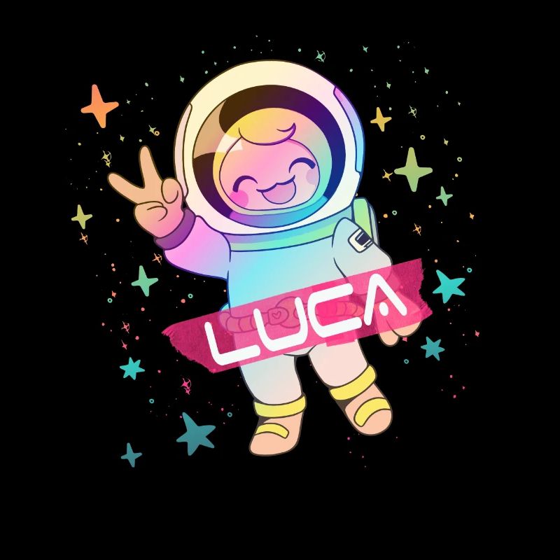 LUCA - Schöner Jungen Name mit süßem Astronaut