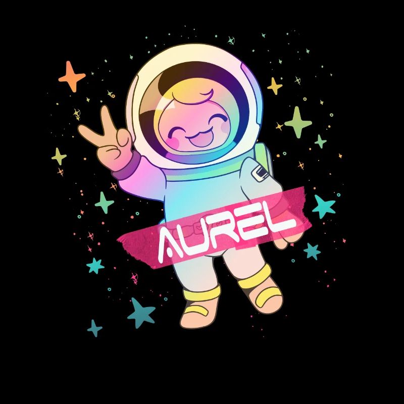 AUREL - Beau nom de garçon avec astronaute mignon