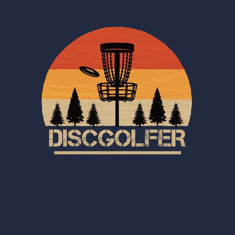Discgolfer Discgolf Korb Retro Disc Golf