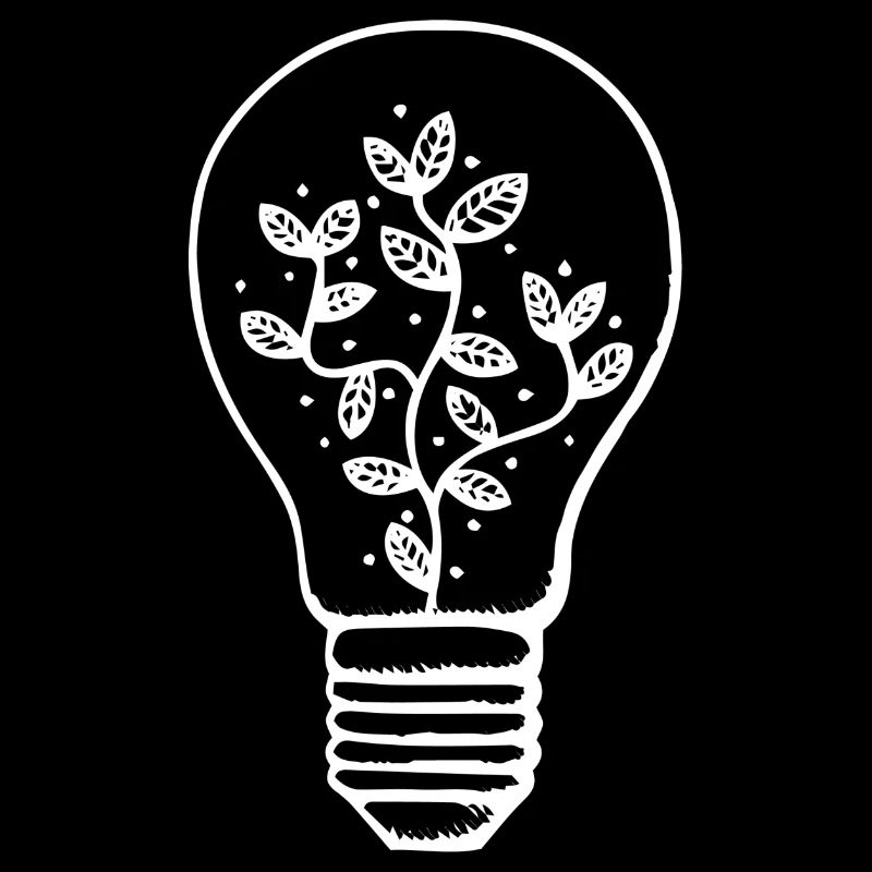Plant light bulb nature gift idea white