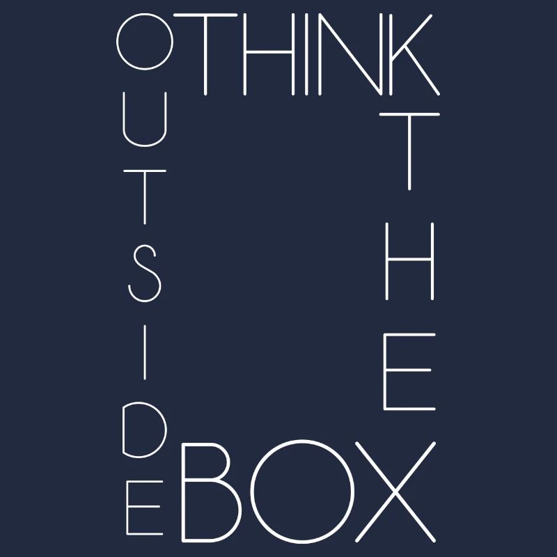 Think outside the Box denke auserhalb der Box