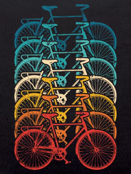 Rainbow Bike Stack Gradient