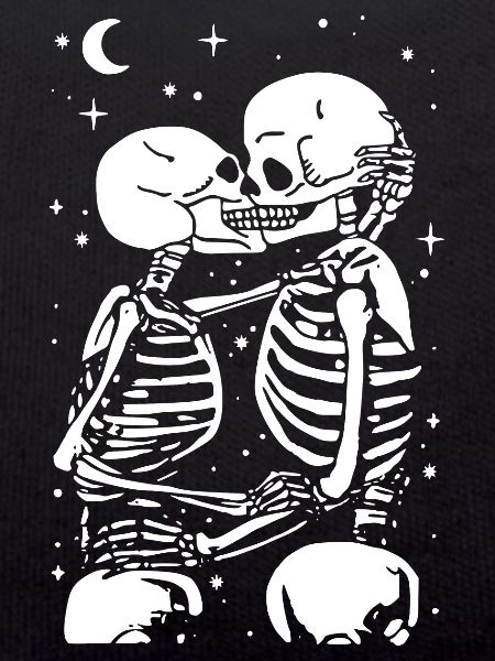Skeleton - Kiss - Gothic - Fun