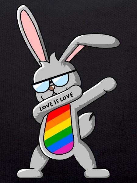 Gay Pride Dab Dance Bunny