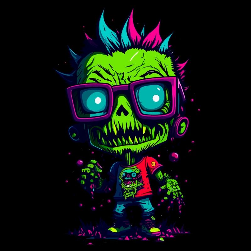 Zombie cool coloré