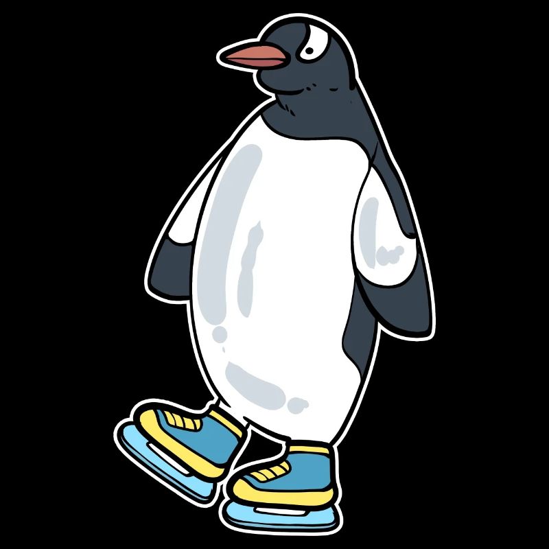 Eislaufpinguin Schlittschuhläufer