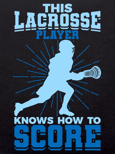 Junge der Lacrosse spielt