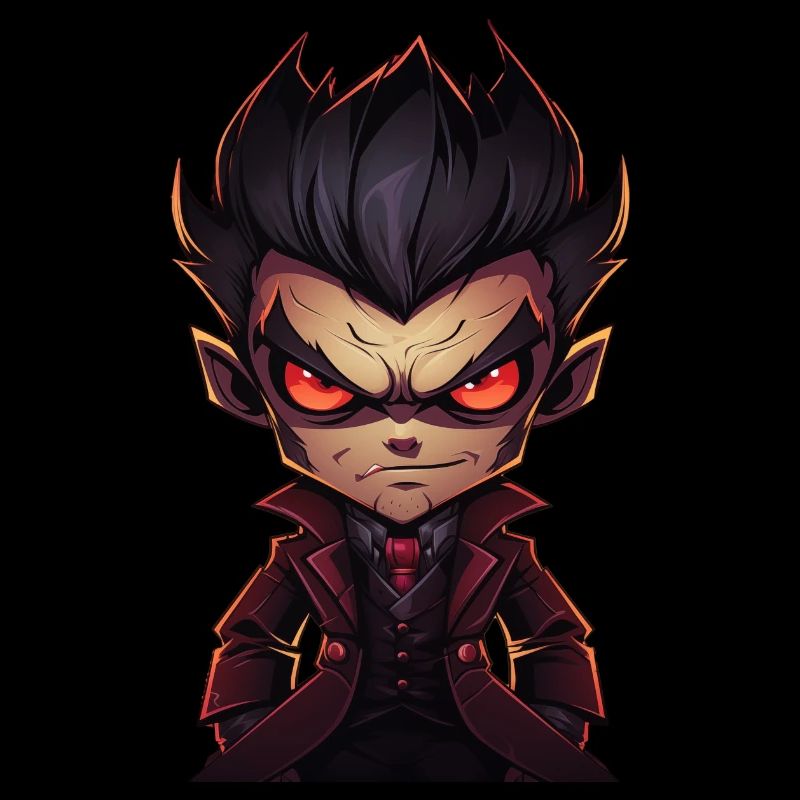 an angry vampire monster in a comic style