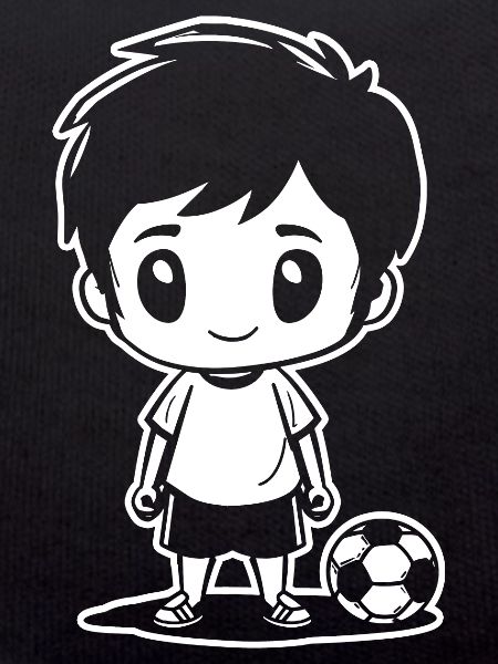 Soccer Boy Drawing
