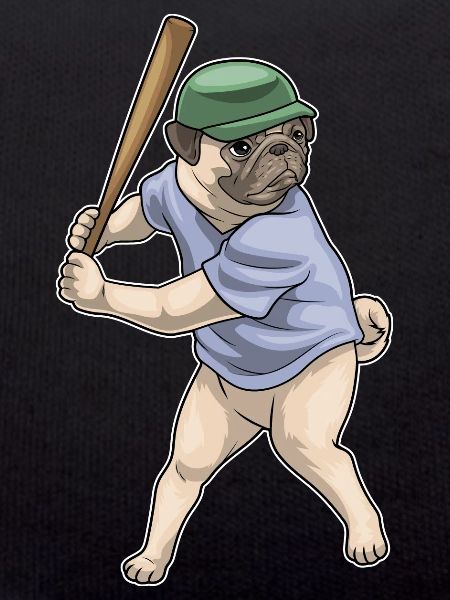 Pug Baseball Baseball Bat