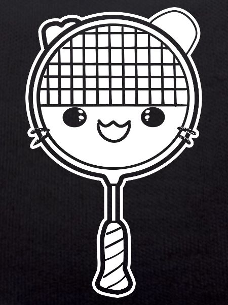 Badminton racket comic style